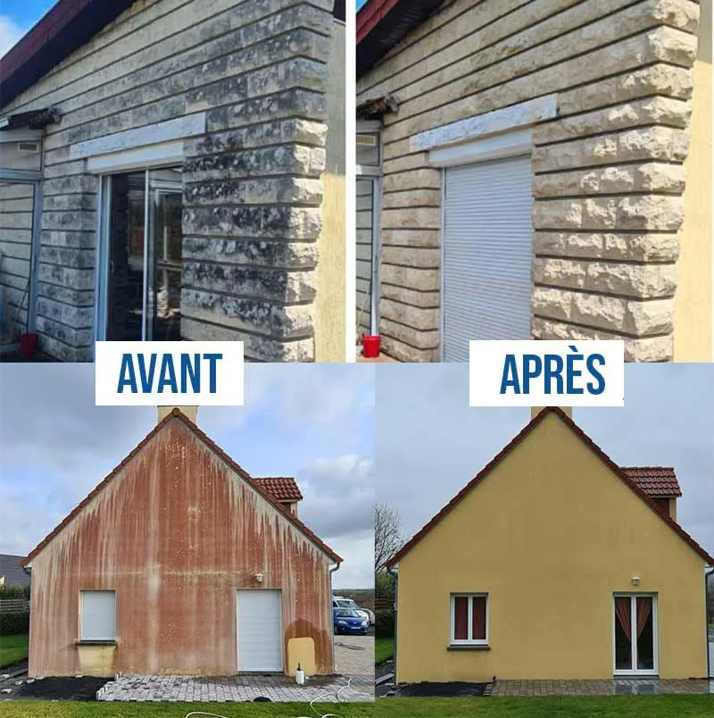 Façade rénovée ravalement Rouen